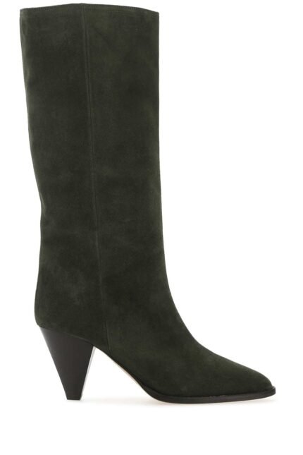 Dark green suede Lispa boots