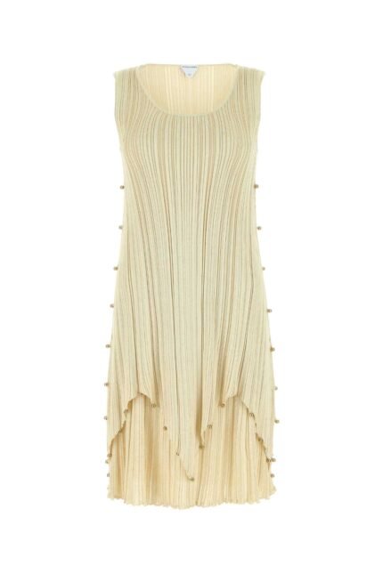 Gold polyester blend dress
