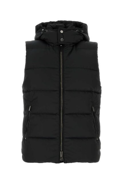 Black nylon Fire down jacket