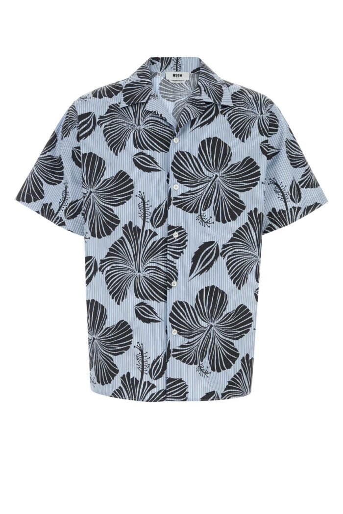 Embroidered poplin shirt - Image 1
