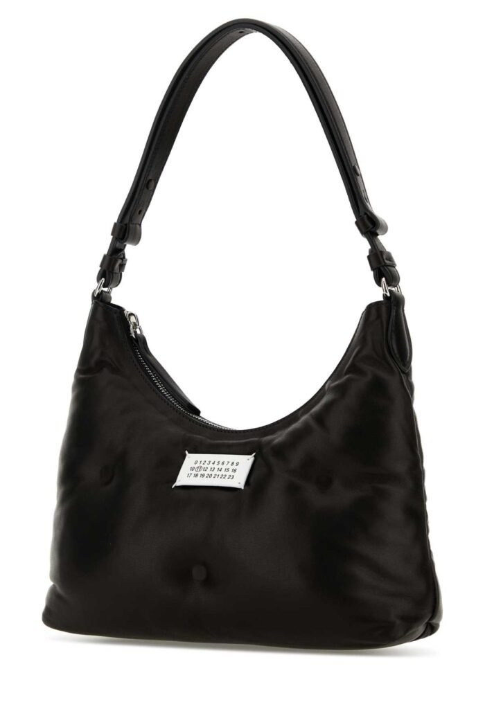Black nappa leather small Glam Slam Hobo shoulder bag - Image 2