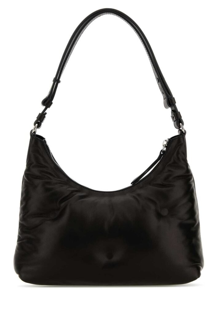 Black nappa leather small Glam Slam Hobo shoulder bag - Image 3