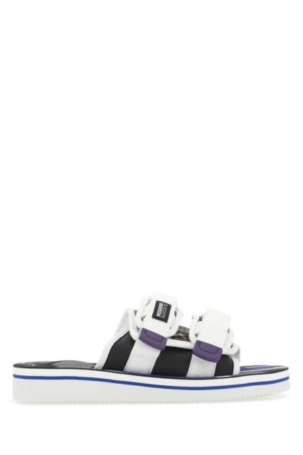 Multicolor fabric Moto-Cab slippers