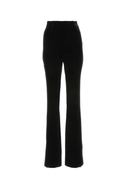 Black velvet pant
