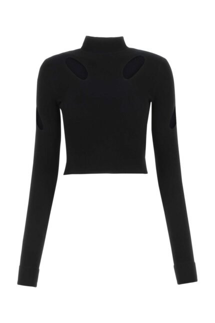 Black viscose blend top