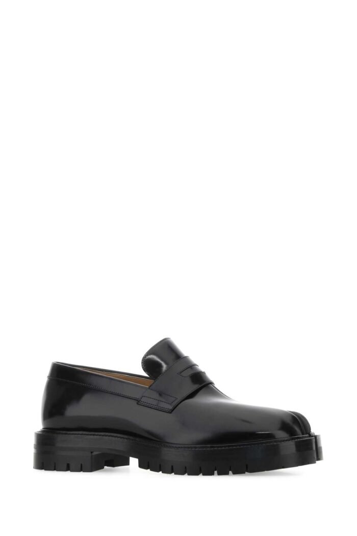 Black leather Tabi loafers - Image 2