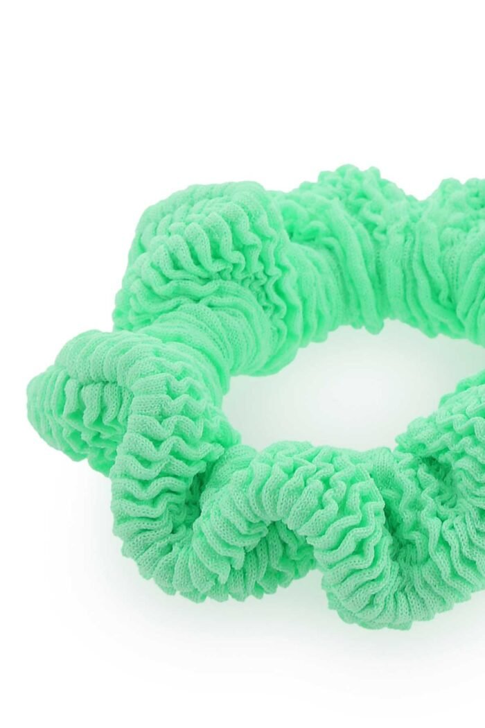 Green fabric scrunchie - Image 2