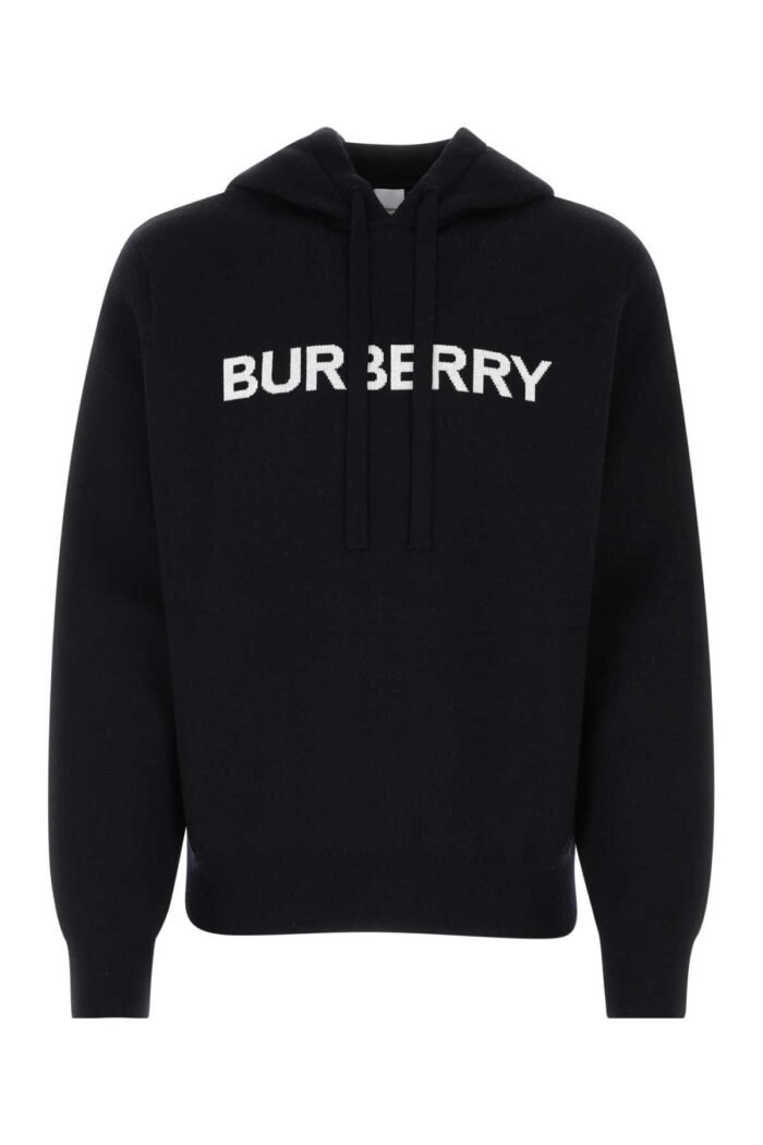 Midnight blue cotton blend sweatshirt - Image 1