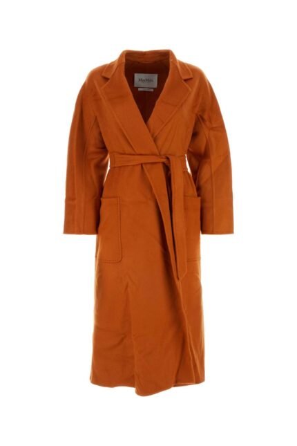 Orange cashmere Ludmilla coat