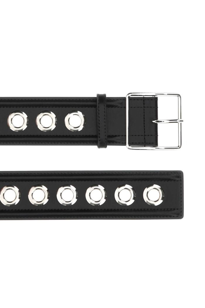 Black leather belt - Image 2