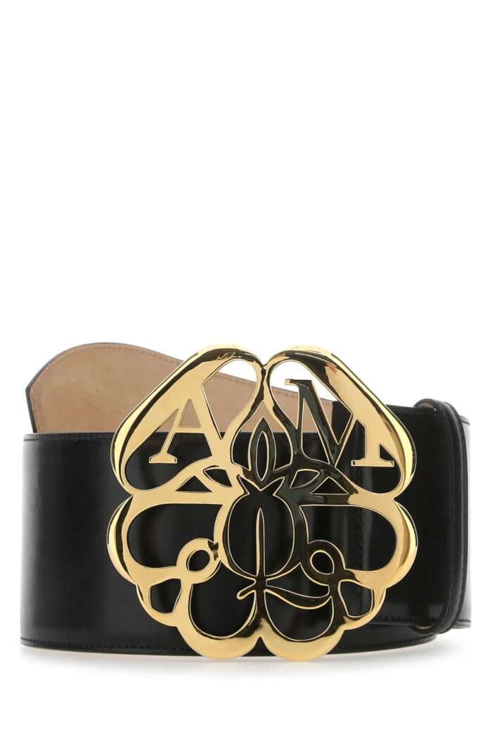 Black leather belt - Image 1