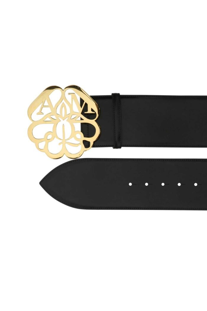 Black leather belt - Image 2