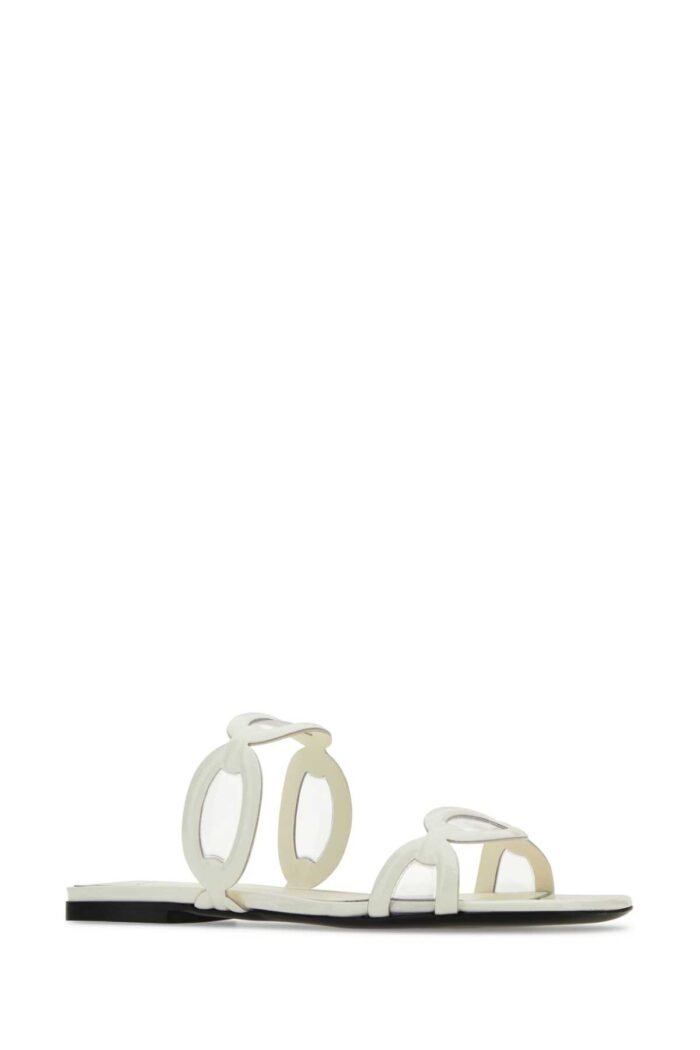 Ivory PVC Valentino Garavani Chain 1967 slippers - Image 2
