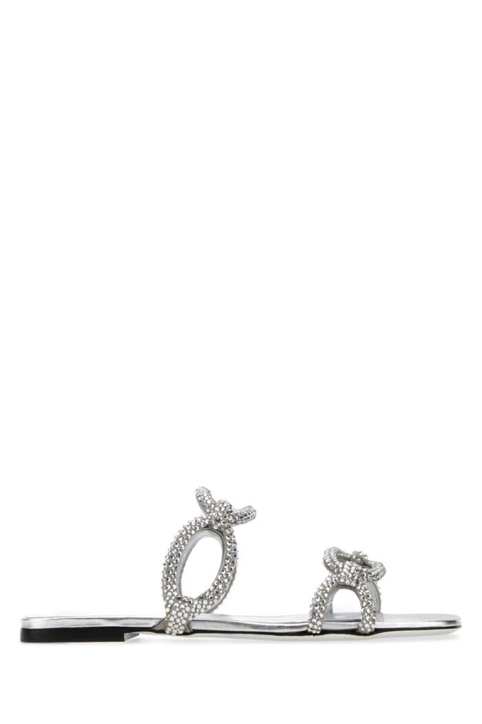 Silver rhinestones Valentino Garavani Chain 1967 slippers - Image 1