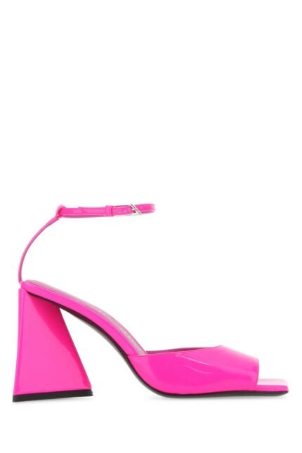 Fluo pink leather Piper sandals