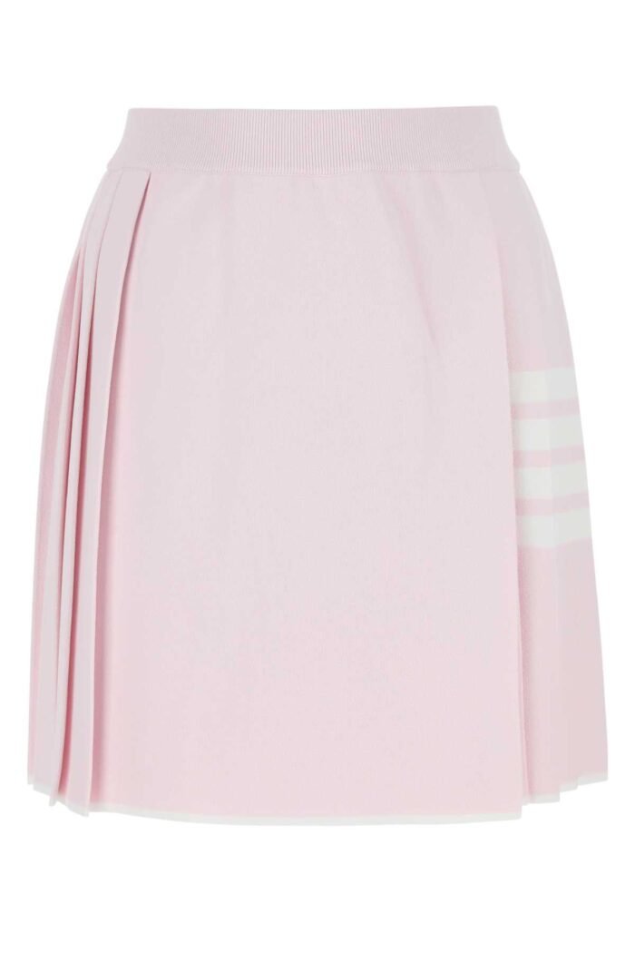 Pastel pink viscose blend mini skirt - Image 1