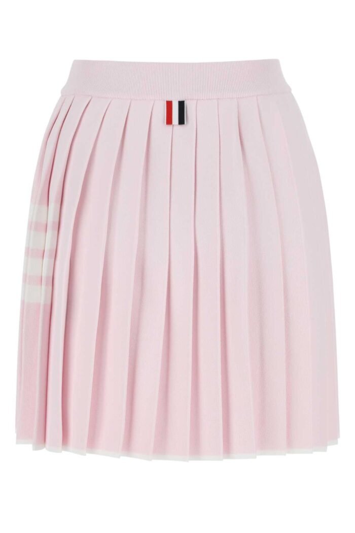 Pastel pink viscose blend mini skirt - Image 2