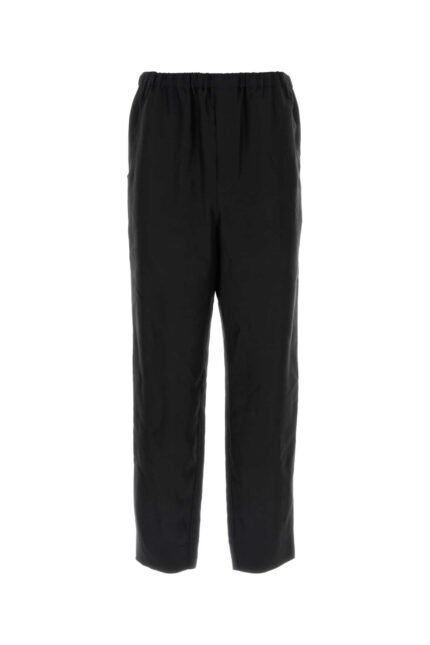 Black viscose blend pant