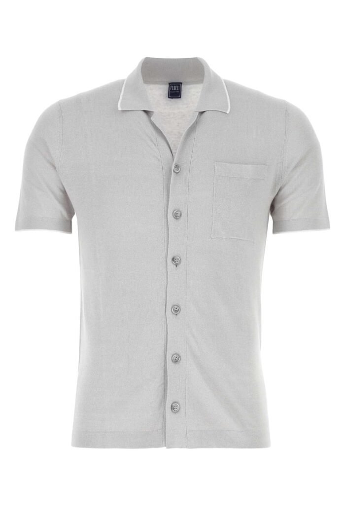Grey linen blend cardigan - Image 1