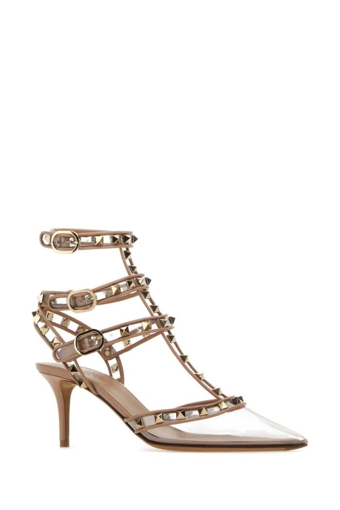 PVC and leather Rockstud pumps - Image 2