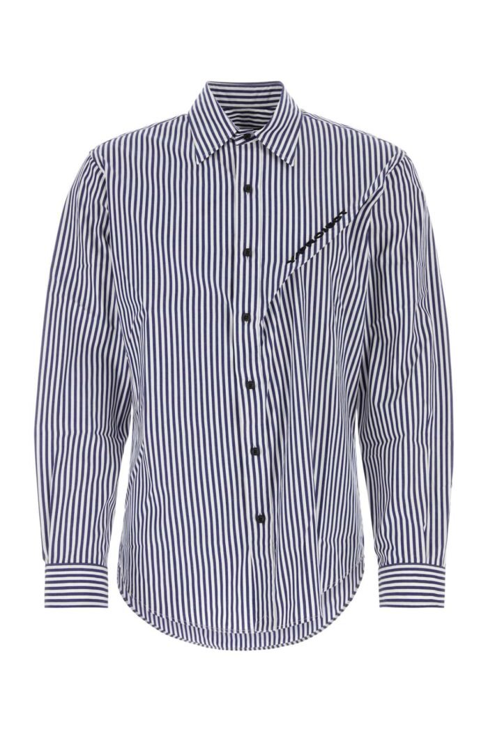 Embroidered poplin oversize shirt - Image 1