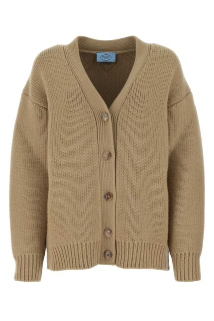 Cappuccino wool blend oversize cardigan