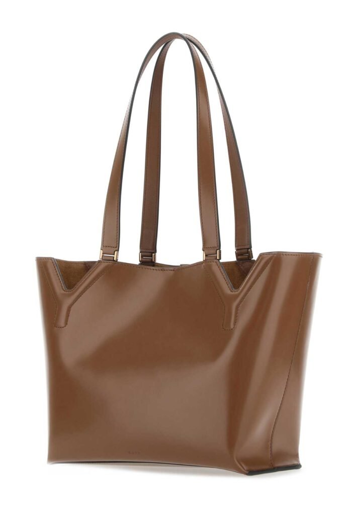 Brown leather YY WEST shoulder bag - Image 2