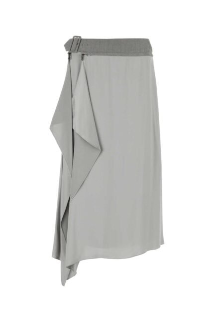 Grey satin skirt
