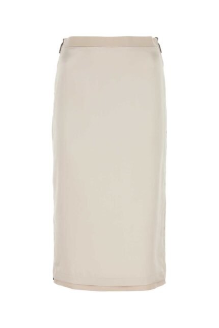 Light pink satin skirt