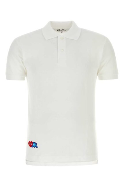 White piquet polo shirt