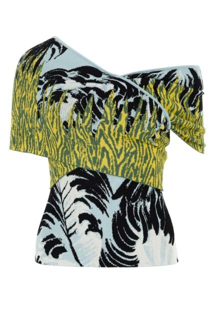 Embroidered jacquard top