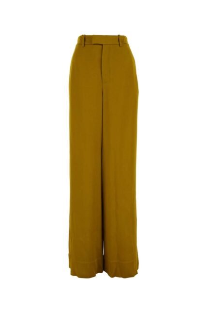 Ochre satin wide-leg pant