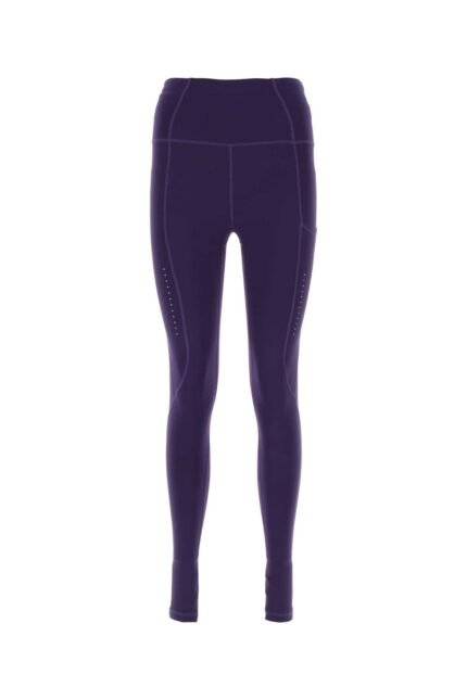 Purple stretch polyester leggings