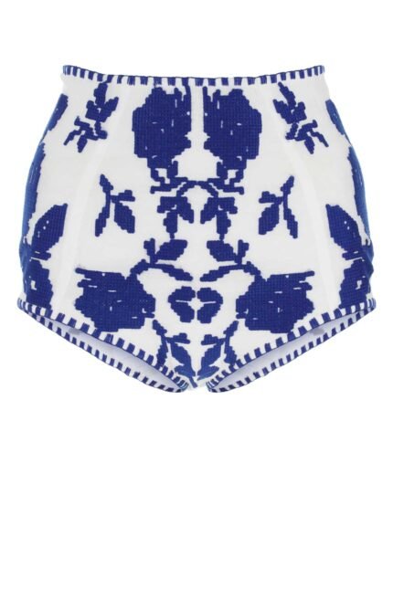 Embroidered cotton culotte