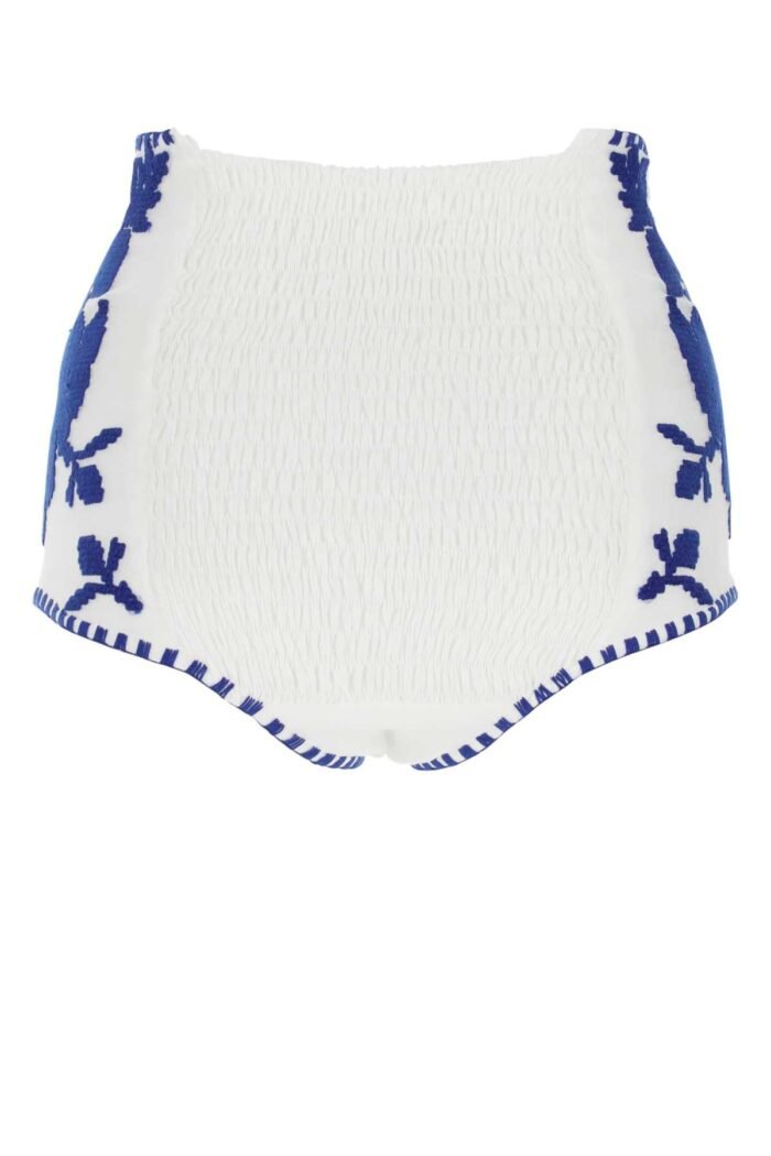 Embroidered cotton culotte - Image 2