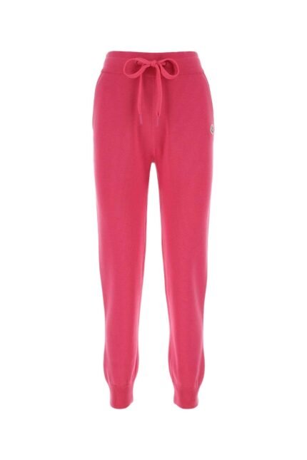 Fuchsia wool joggers