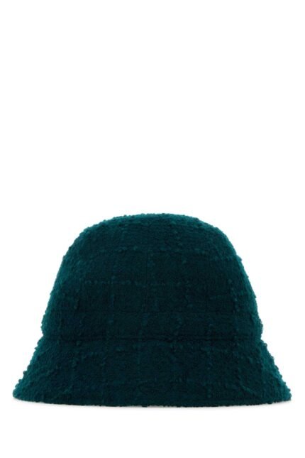 Petrol blue boucle Adelia bucket hat
