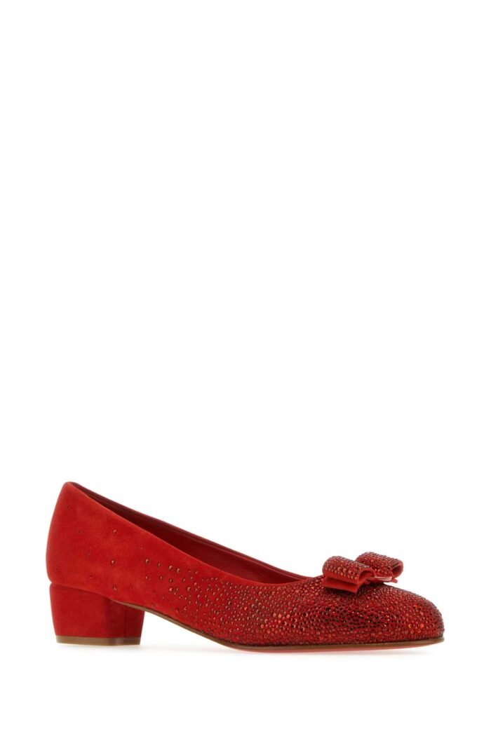 Red suede Vara pumps - Image 2