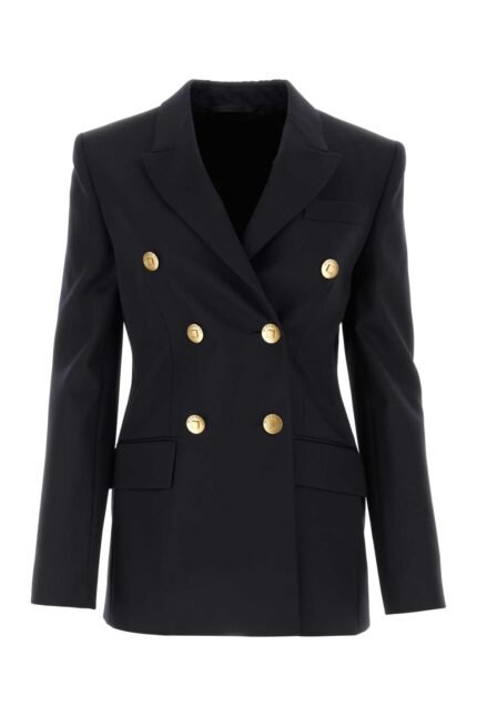 Midnight blue wool blend blazer
