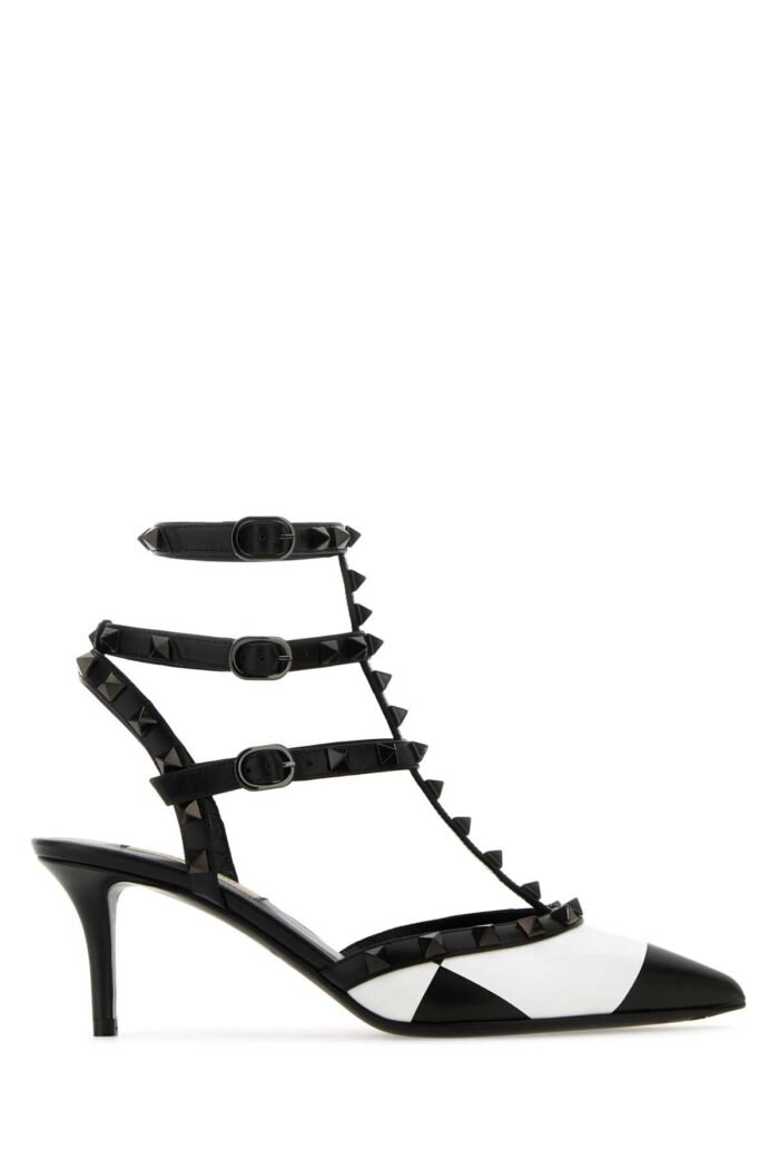Two-tone leather Rockstud pumps - Image 1