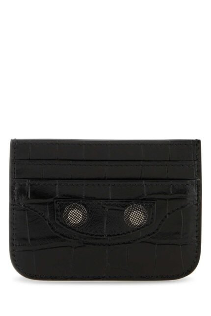 Black leather Le Cagole card holder