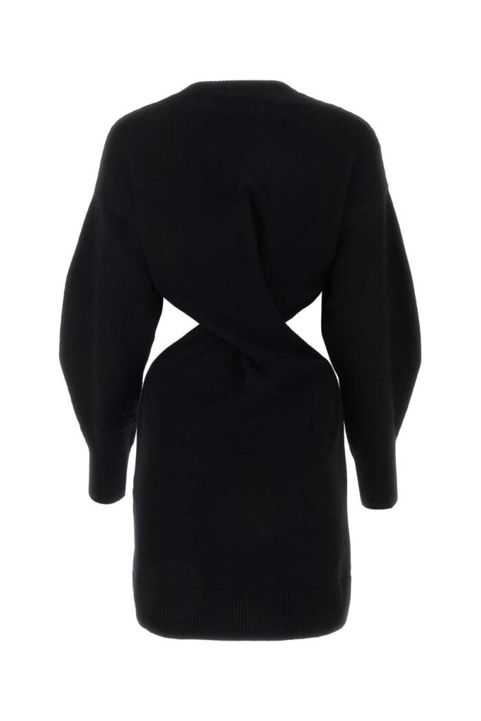 Black wool blend dress - Image 2