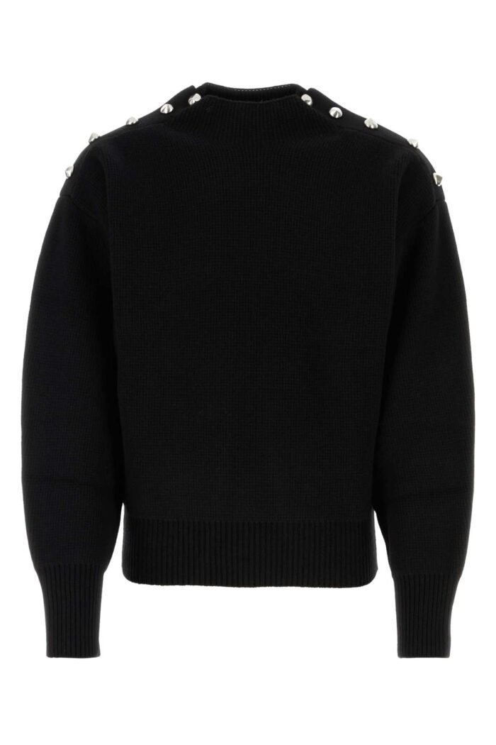 Black wool blend sweater - Image 1