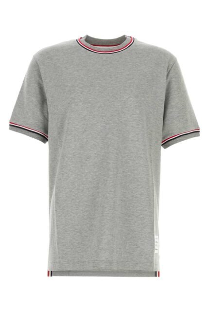 Melange grey cotton t-shirt