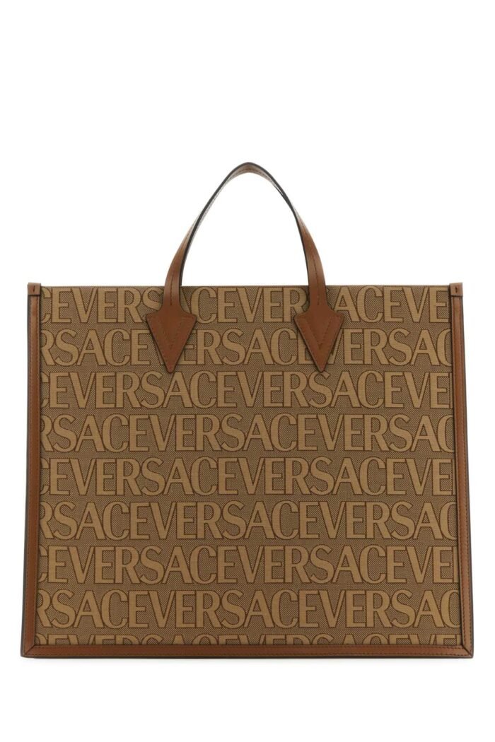 Embroidered canvas Versace Allover shopping bag - Image 1