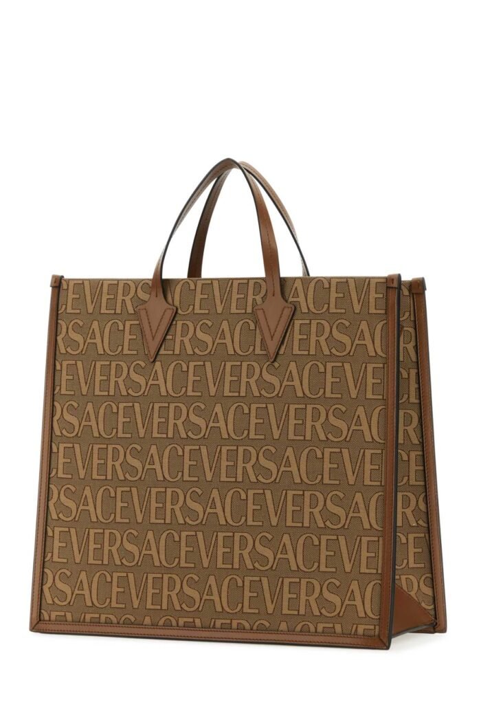 Embroidered canvas Versace Allover shopping bag - Image 2