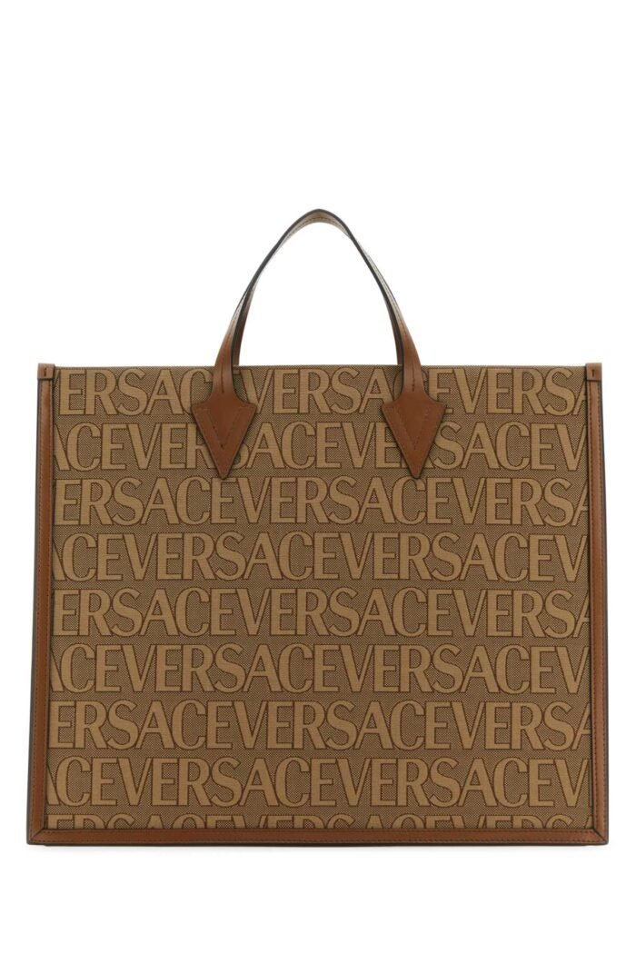 Embroidered canvas Versace Allover shopping bag - Image 3