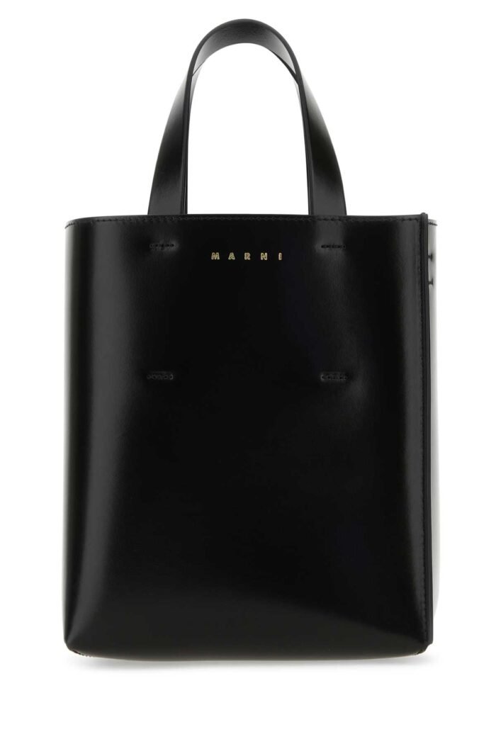 Black leather mini Museo handbag - Image 1
