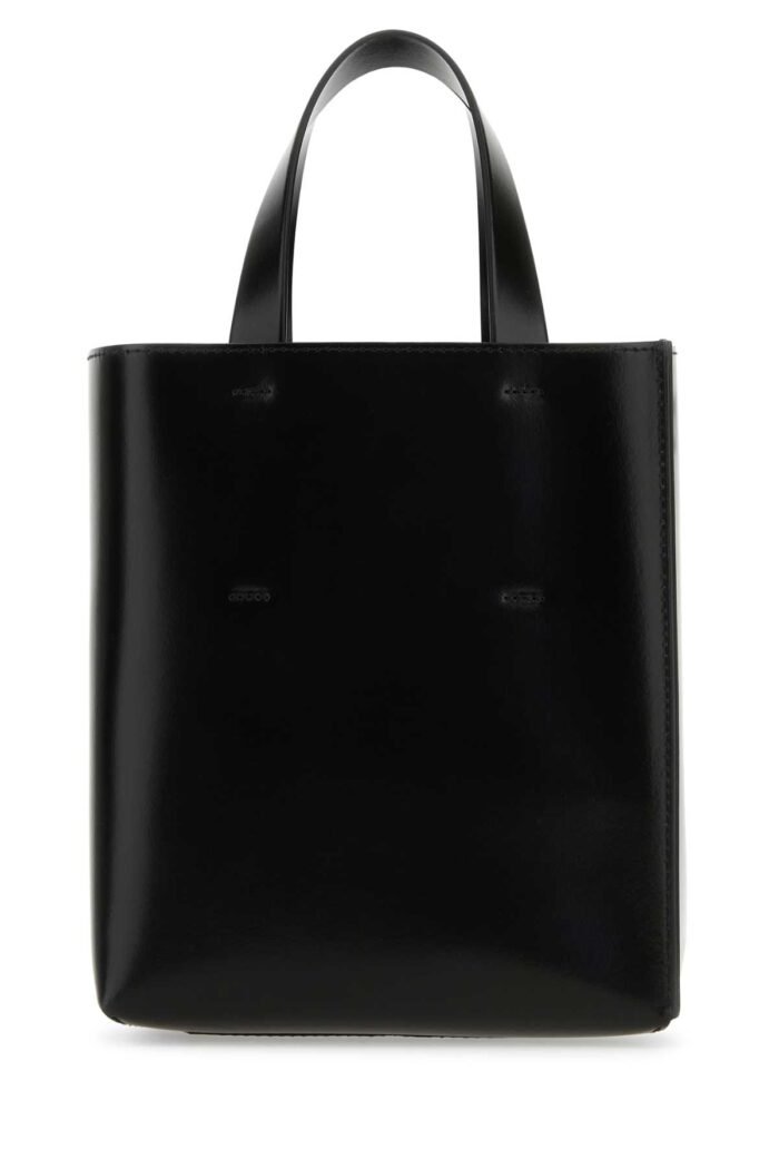 Black leather mini Museo handbag - Image 3