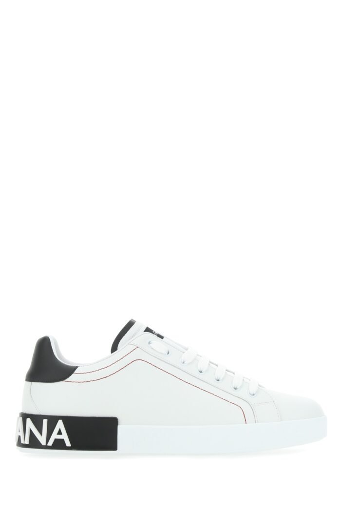White nappa leather Portofino sneakers - Image 1
